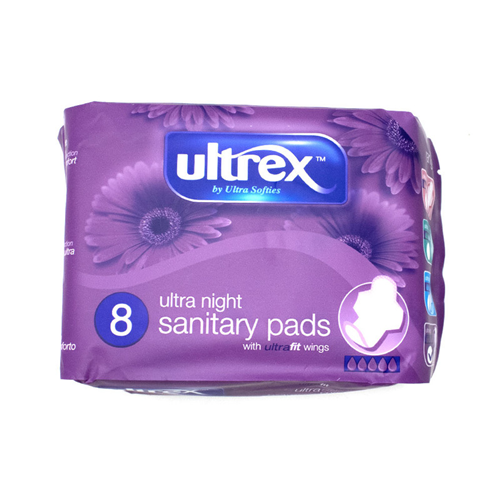 Ultrex Ultra Night Sanitary Pads with wings 8 Pack Ultrex Ultra Night Sanitary Pads with wings 8 Pack